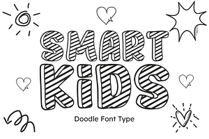 Smart Kids - Display Font, a Font by KiddoGlyphs Studio