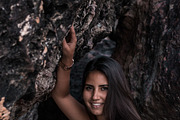 Smiling Woman in a Rock Cave, a Beauty & Fashion Photo by Chris Joel Campbell (Thumbnail 2 of 2)