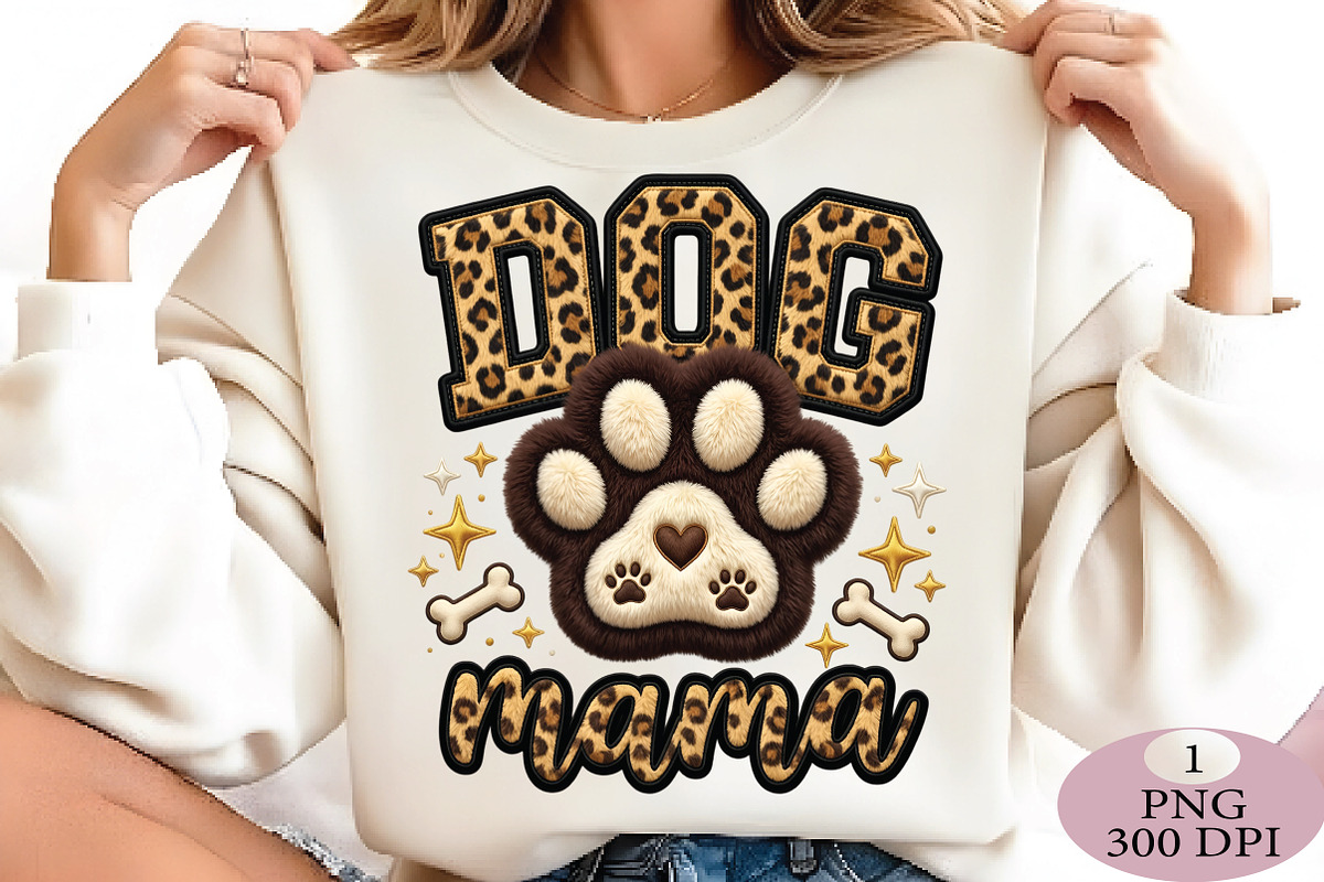 Dog Mama PNG Faux Yarn Chenille Leop, an Illustration by Daily.Designs (Photo 2 of 5)