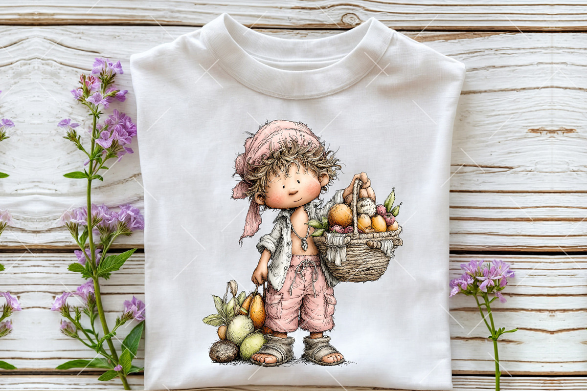 Whimsical Summer Boy Clipart, an Illustration by OK Design (Photo 6 of 6)