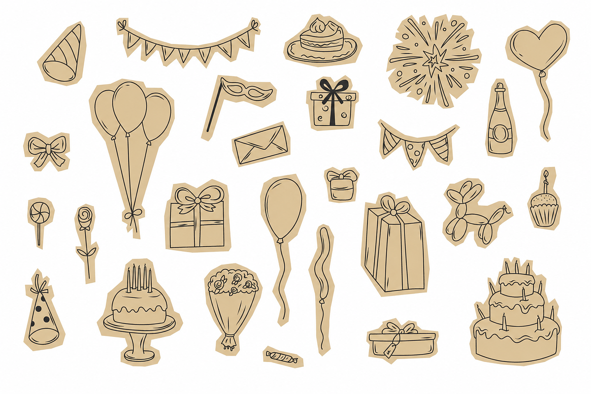 Scrapbook Cut-Out Shapes, a Decorative Illustration by Anna Studio (Photo 12 of 12)