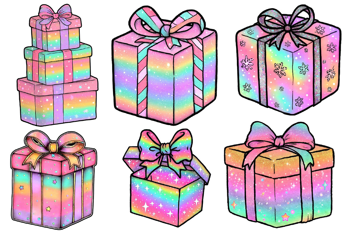 Christmas giftbox clipart, an Illustration by Designworld (Photo 3 of 5)