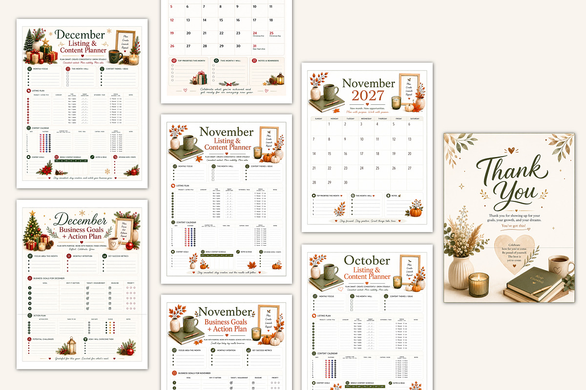 The 2027 Etsy Seller Planner, a Stationery Template by Designmela01 (Photo 4 of 5)