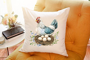 Watercolor Rustic Hens Barnyard Bird, an Illustration by Sublimation Artist (Thumbnail 6 of 6)