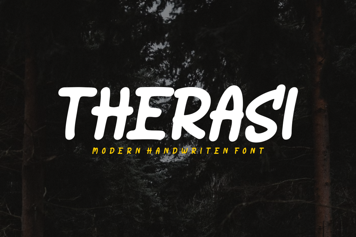 Therasi - Font, a Handwritten Font by artchiles_design (Photo 3 of 5)