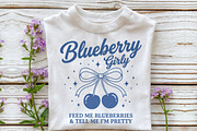 Cute Coquette Blueberry Girly PNG, an Illustration by OK Design (Thumbnail 2 of 5)