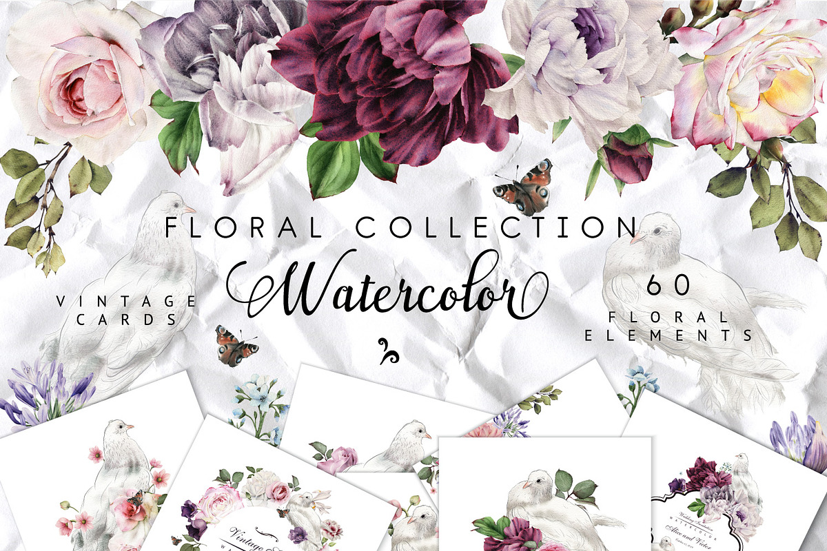 Big floral collection (PNG), a Decorative Illustration by ollalya (Photo 1 of 11)