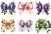 Mardi Gras Coquette Bow Clipart, an Illustration by DreamArtGraphic (Thumbnail 5 of 5)