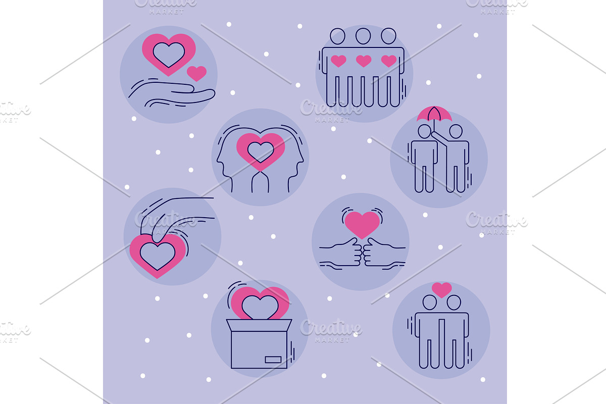care symbol collection, an Object Illustration by studiogstock