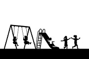 50 Kids Playground Silhouette Bundle, an Illustration by Gfx_Store (Thumbnail 11 of 51)