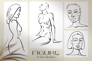 Figure - Woman line art