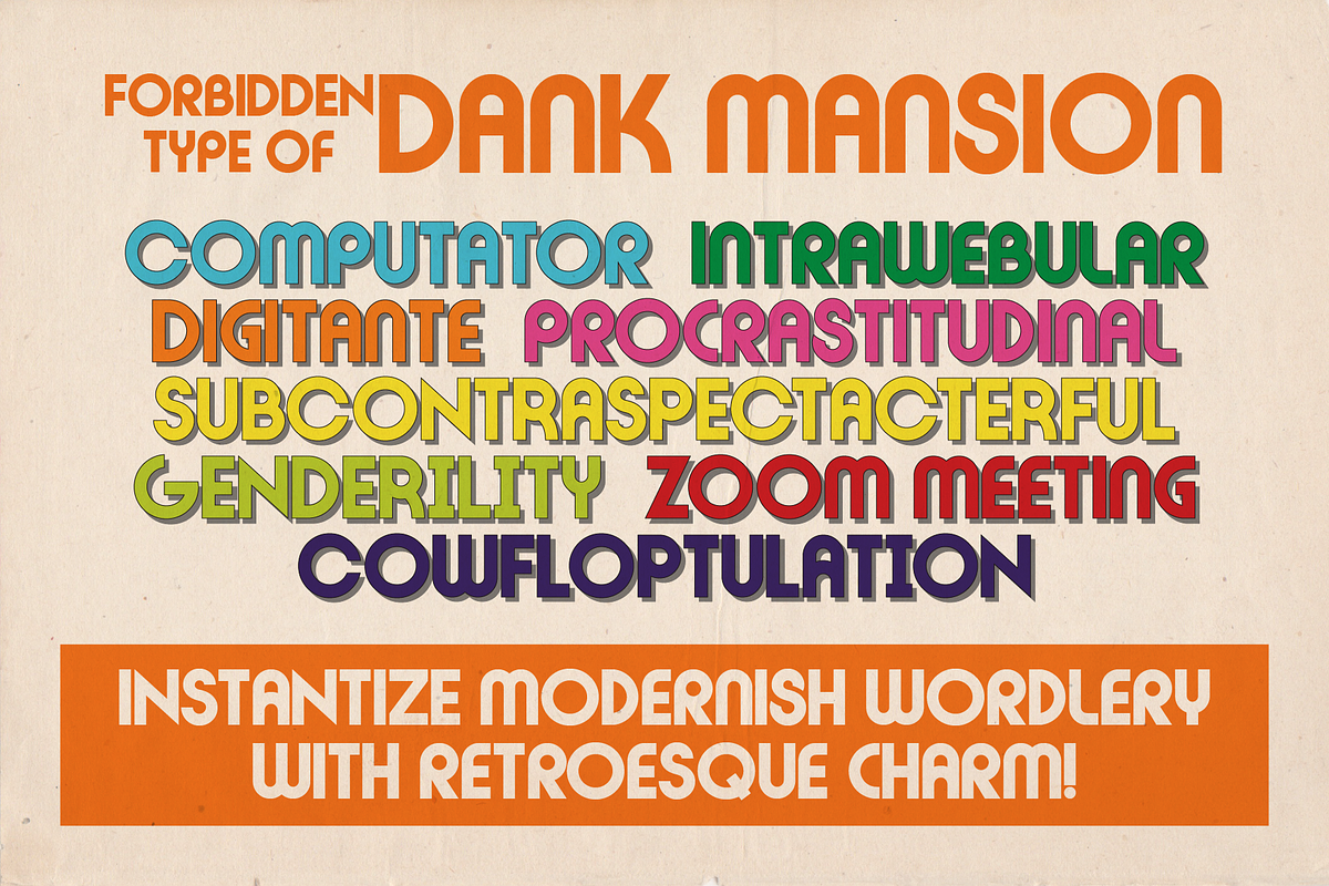 Forbidden Type of Dank Mansion, a Font by category4 (Photo 5 of 6)