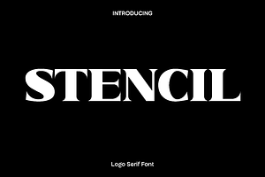 Stencil - Logo Serif Font, a Serif Font by Luna Shop