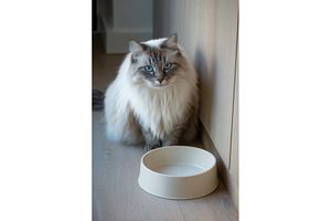 A cat looks at the viewer while, an Architecture Photo by Lermont51
