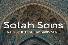 UT Solah Sans - Unique Display Sans