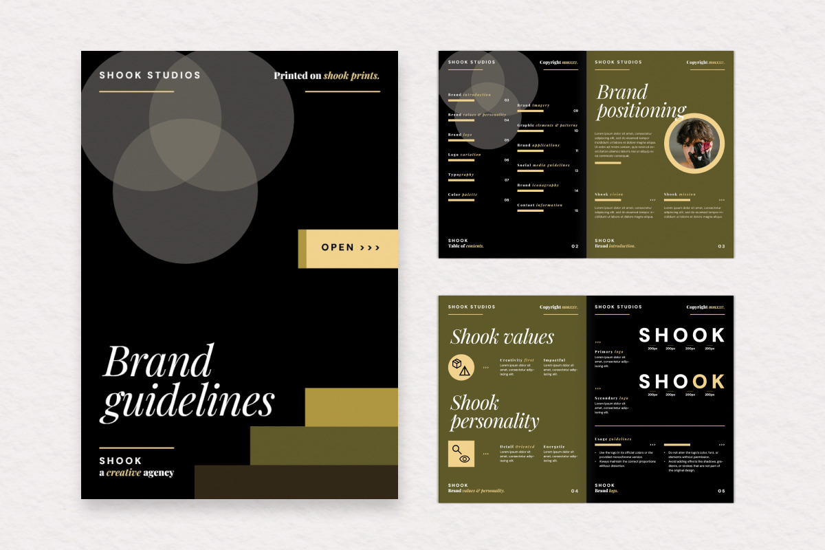 Shook - Creative Brand Guideline, a Brochure Template by productype1 (Photo 4 of 6)