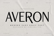 Averon – Modern Sans Serif Font, a Sans Serif Font by Almeera Std (Thumbnail 1 of 10)
