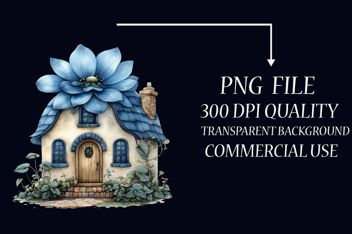 Whimsical Fairytale Cottage House, an Illustration by Libby Wishes (Photo 4 of 11)