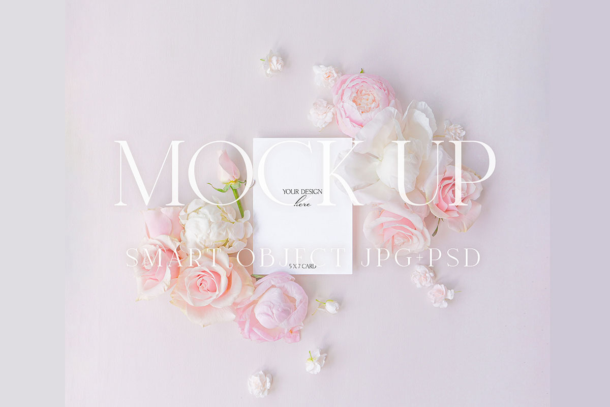 Greeting card mockup flatlay - Posy3, a Product Mockup by The Amore Vault (Photo 3 of 4)