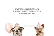 40 Birthday Dog Clipart PNGs, an Animal Illustration by Pati Charm Studio (Thumbnail 6 of 9)