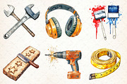 Labor Day Watercolor Clipart, an Illustration by Libby Wishes (Thumbnail 3 of 6)