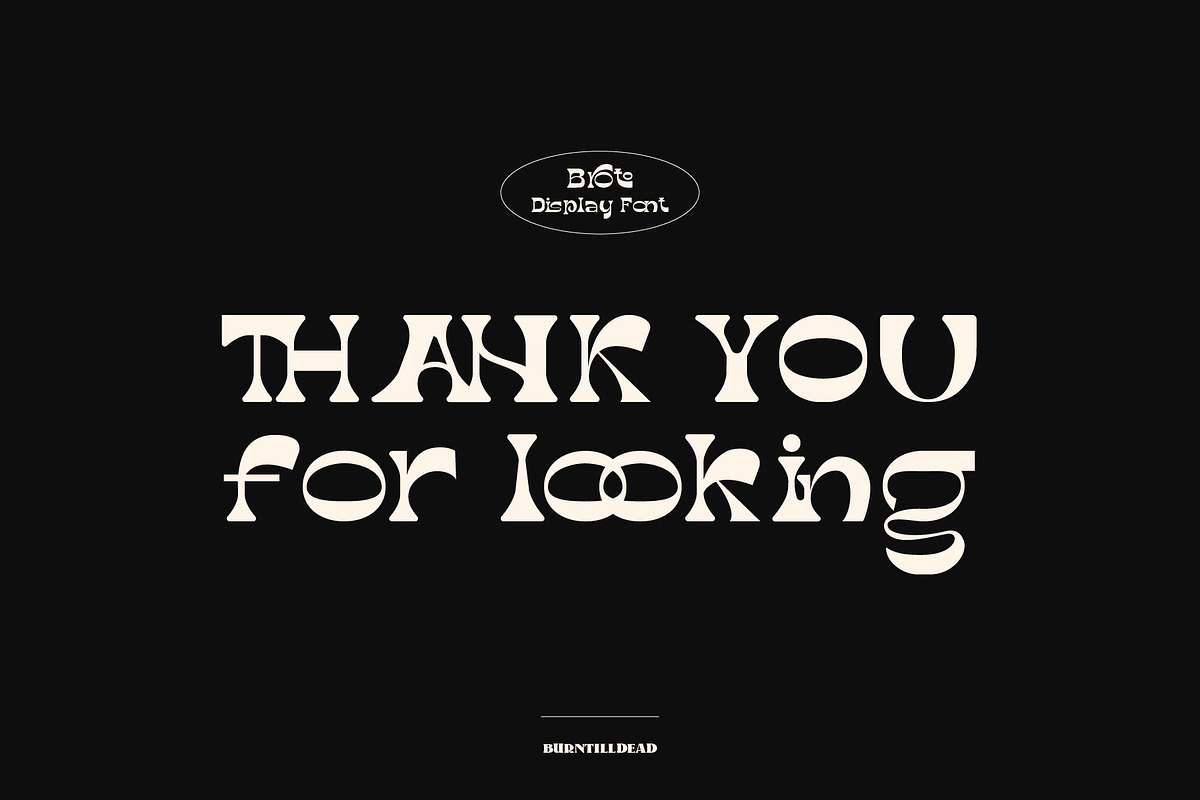 Broto - Display font & 100 ligatures, a Handwritten Font by Burntilldead (Photo 16 of 16)
