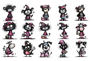 Quirky Halloween PNG Clipart Bundle, a Seasonal Illustration by Nicolle's Colorful Art (Thumbnail 2 of 5)