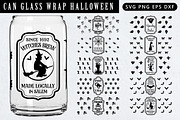 Halloween Can Glass Wrap Bundle, a Pattern Graphic by Etcify (Thumbnail 1 of 4)