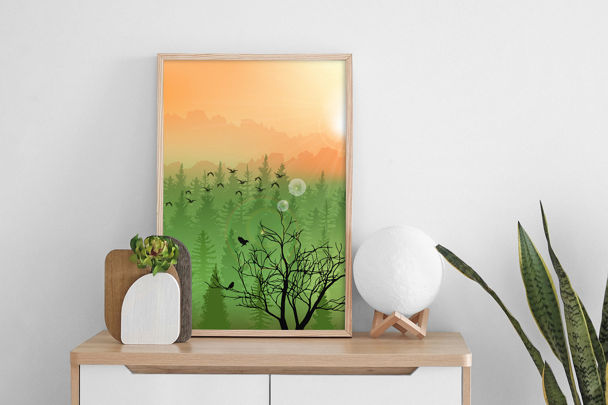 Forest Landscape, a Decorative Illustration by Digital Studio (Photo 3 of 10)