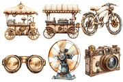 Steampunk Summer Clipart, a Seasonal Illustration by Designworld (Thumbnail 2 of 6)