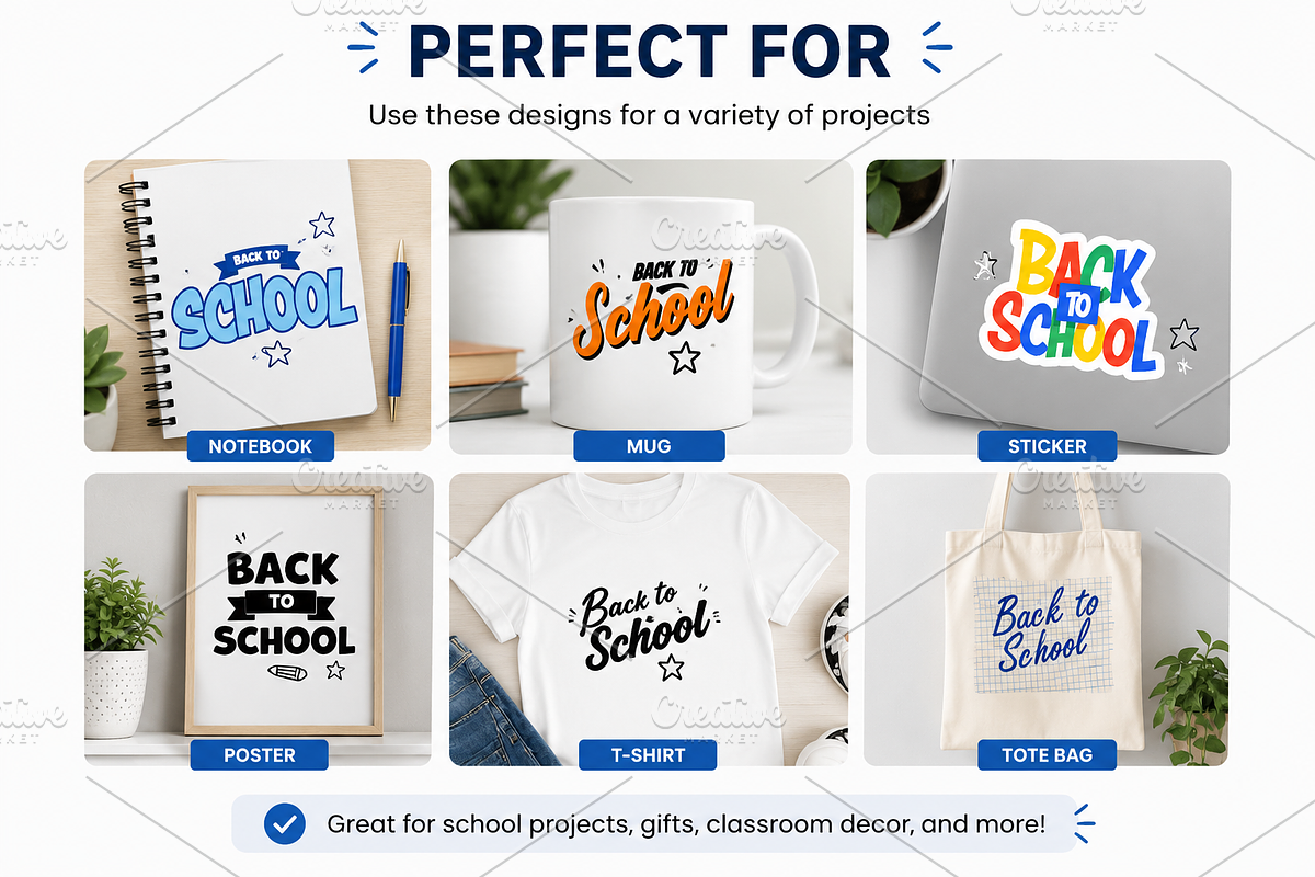 Back to School Typography Bundle, an Object Graphic by VIVAT Design Studio (Photo 4 of 5)