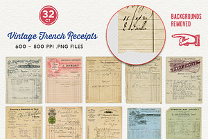 Vintage French Papers & Overlays V.1