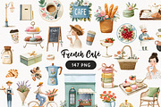 French Cafe Clipart - Cafe de Paris, a Decorative Illustration by PaintPixelCo (Thumbnail 1 of 14)