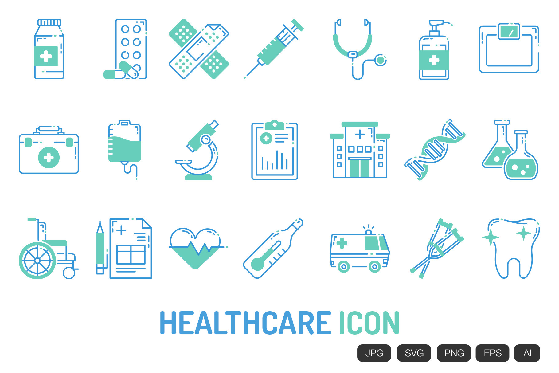 21 Healthcare Icon, an Outline Icon by vintagio