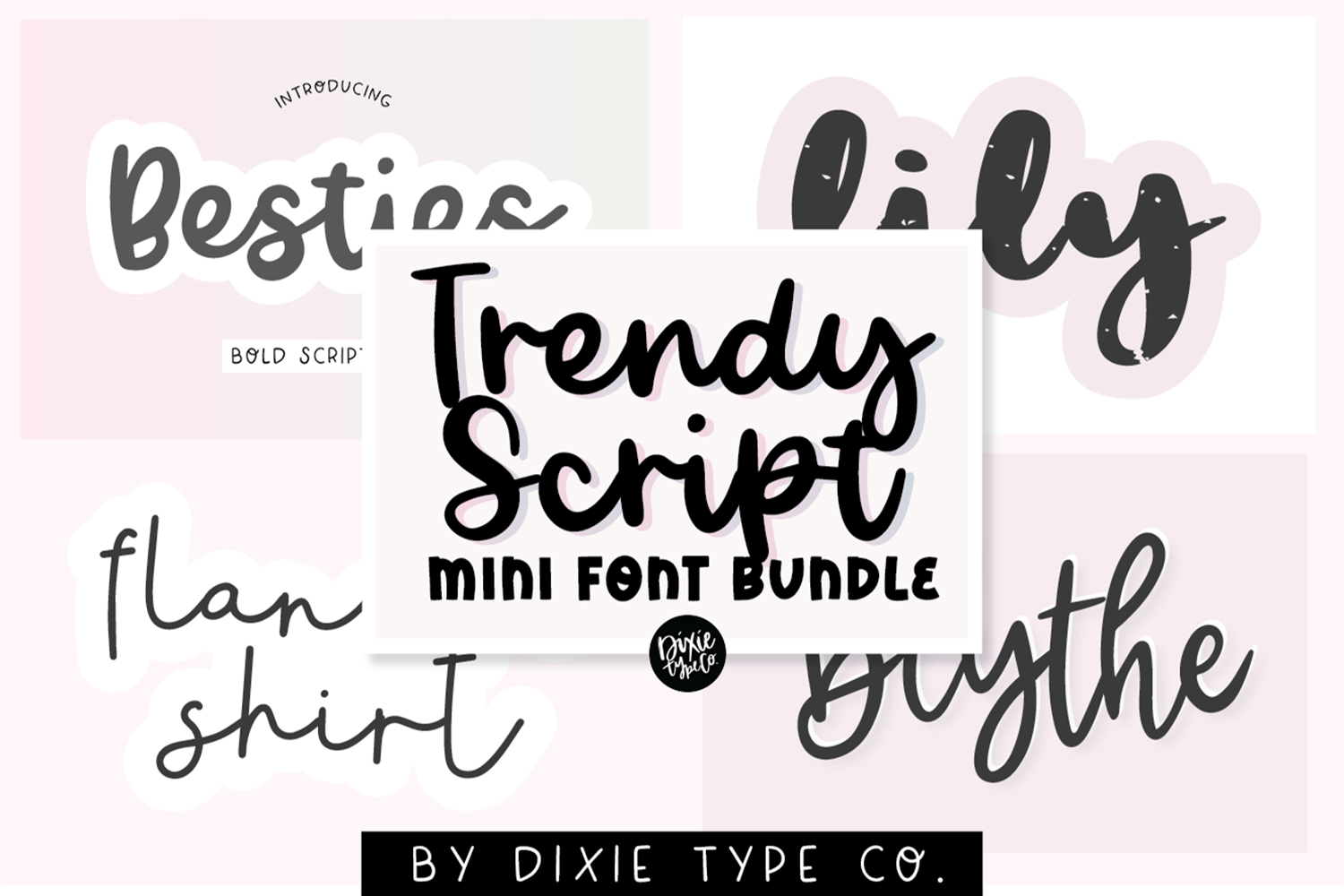 MINI Trendy Script Font Bundle, a Script Font by Blush Font Co.