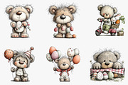 Whimsical easter teddy bear clipart, an Illustration by CreationArt (Thumbnail 5 of 5)