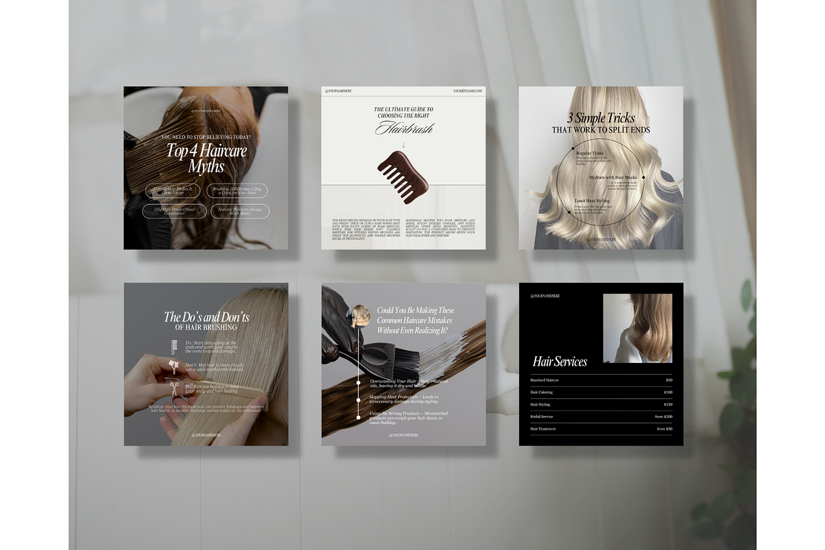 Hair Coach Instagram Template-Canva, a Social Media Template by TheTemplateTopia (Photo 2 of 10)