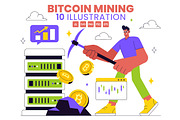 10 Bitcoin Mining Illustration, a Finance Illustration by denayunebgt (Thumbnail 1 of 4)