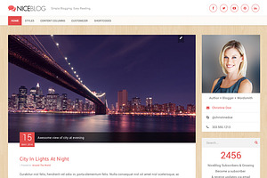 NiceBlog WordPress Blogging Theme
