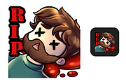12 Brown Hair&Beard Chibi Boy Emotes, an Illustration by Custom Fonts & Patterns (Thumbnail 5 of 12)