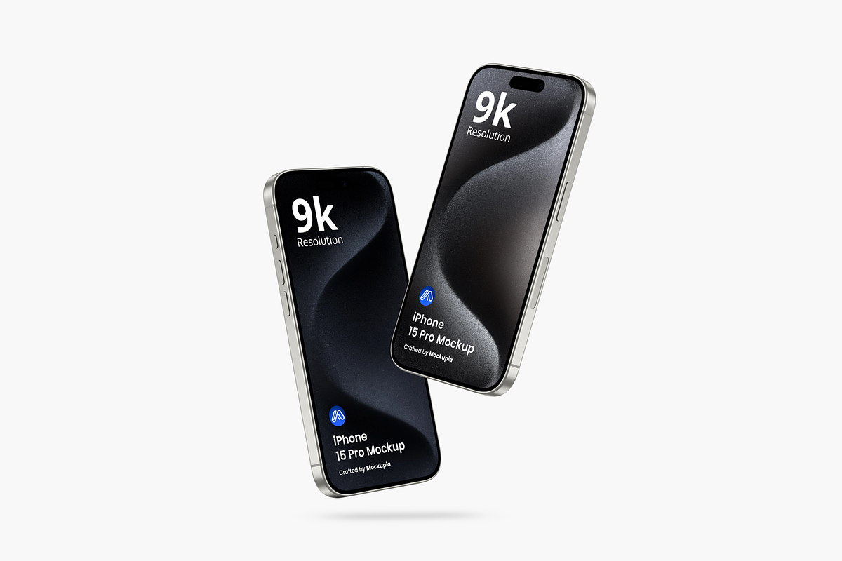 iPhone 15 Pro Mockups Vol 5, an iPhone Mockup by Mockupia (Photo 5 of 5)
