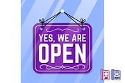 Yes, We are Open Sign, an Object Illustration by MISS CHATZ (Thumbnail 2 of 3)