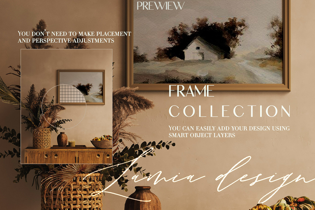 Warm Aesthetic Frame Mockup, a Household Mockup by LAMIA DESIGN (Photo 7 of 19)
