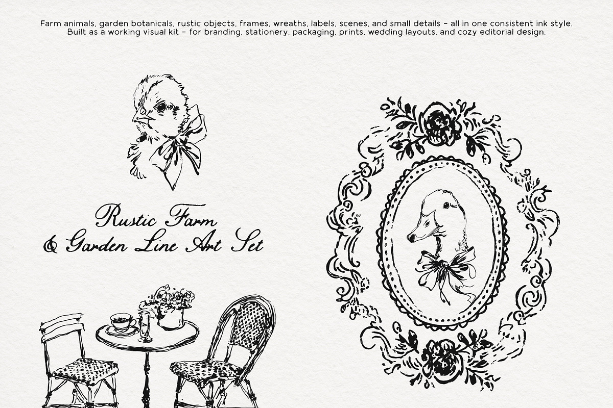 Under the Cottage Roof: Line Art, an Animal Illustration by Purple (Photo 3 of 16)