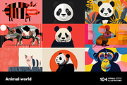 Animal world. 104 images, an Animal Illustration by Handmadefont (Thumbnail 16 of 17)