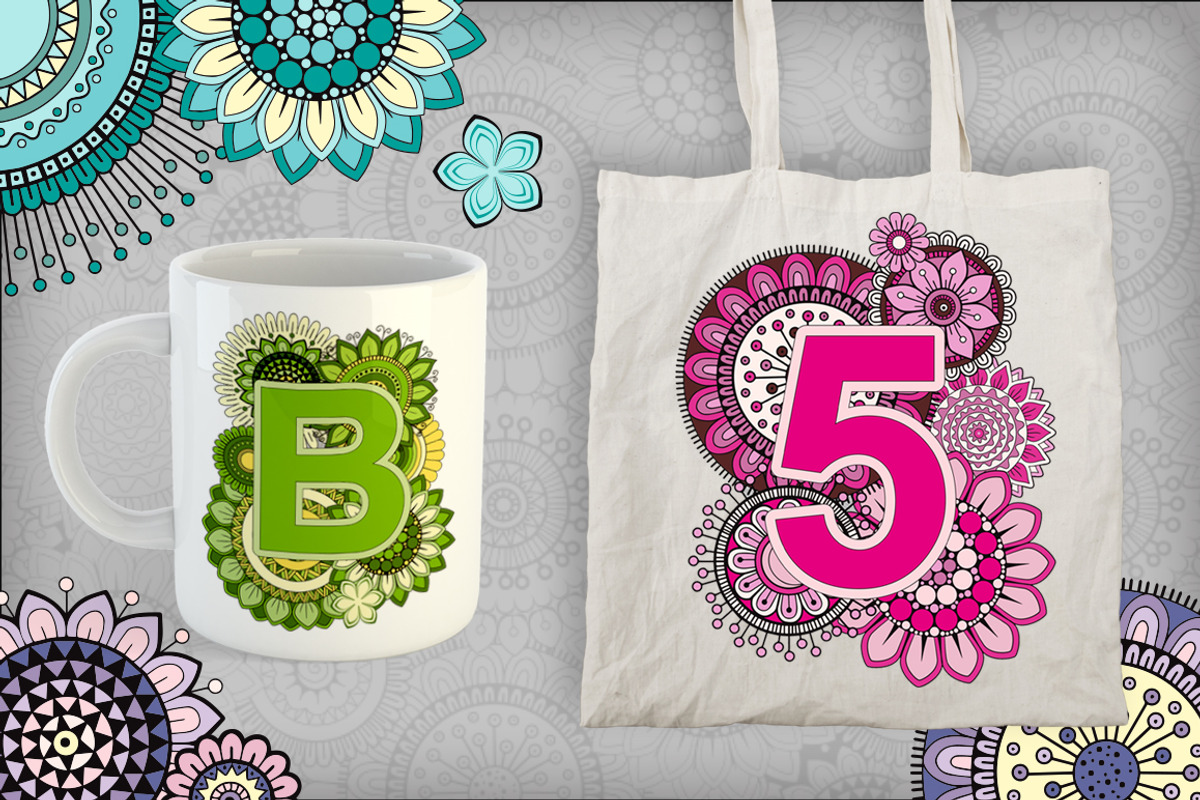 Bright Vector Mandala Fonts, an Illustration by Nataliia Toporovska (Photo 3 of 6)