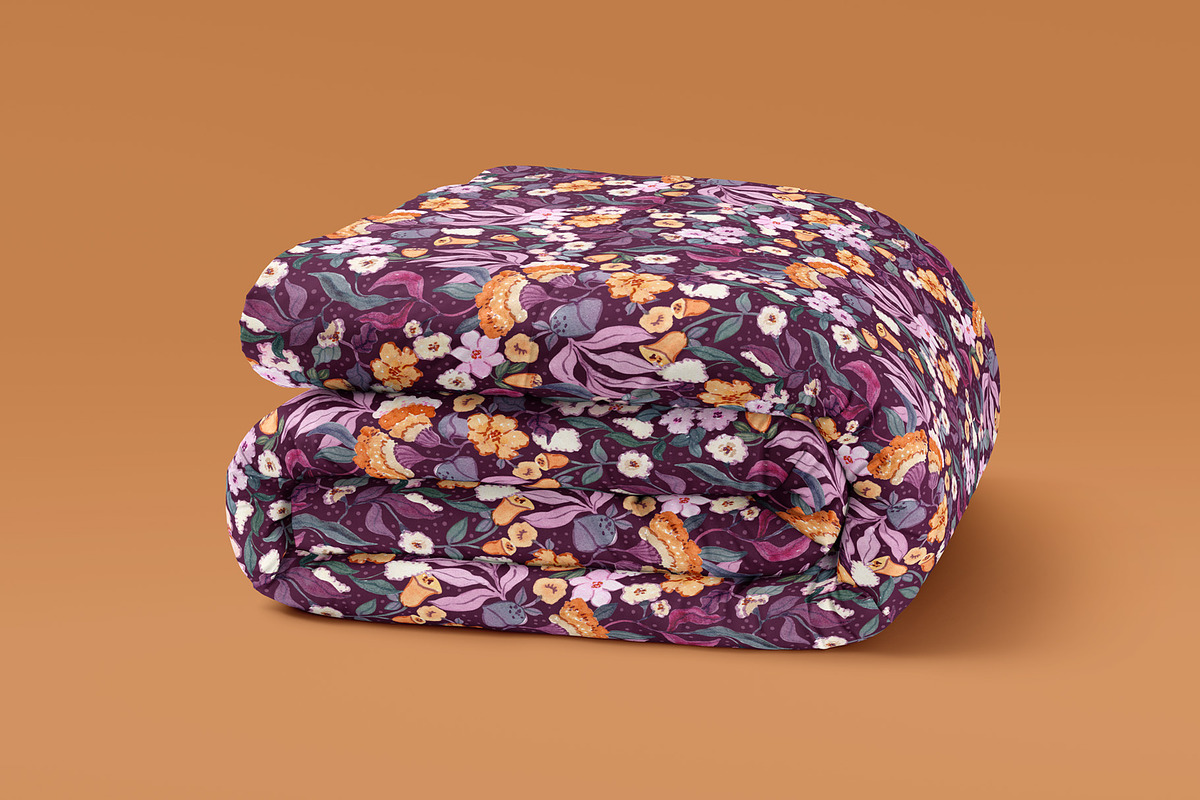Plum Velvet Floral Pattern, a Pattern Graphic by Webvilla Studio (Photo 3 of 7)