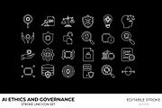 AI Ethics and Governance icon set, an Outline Icon by Unique Design Team (Thumbnail 1 of 3)