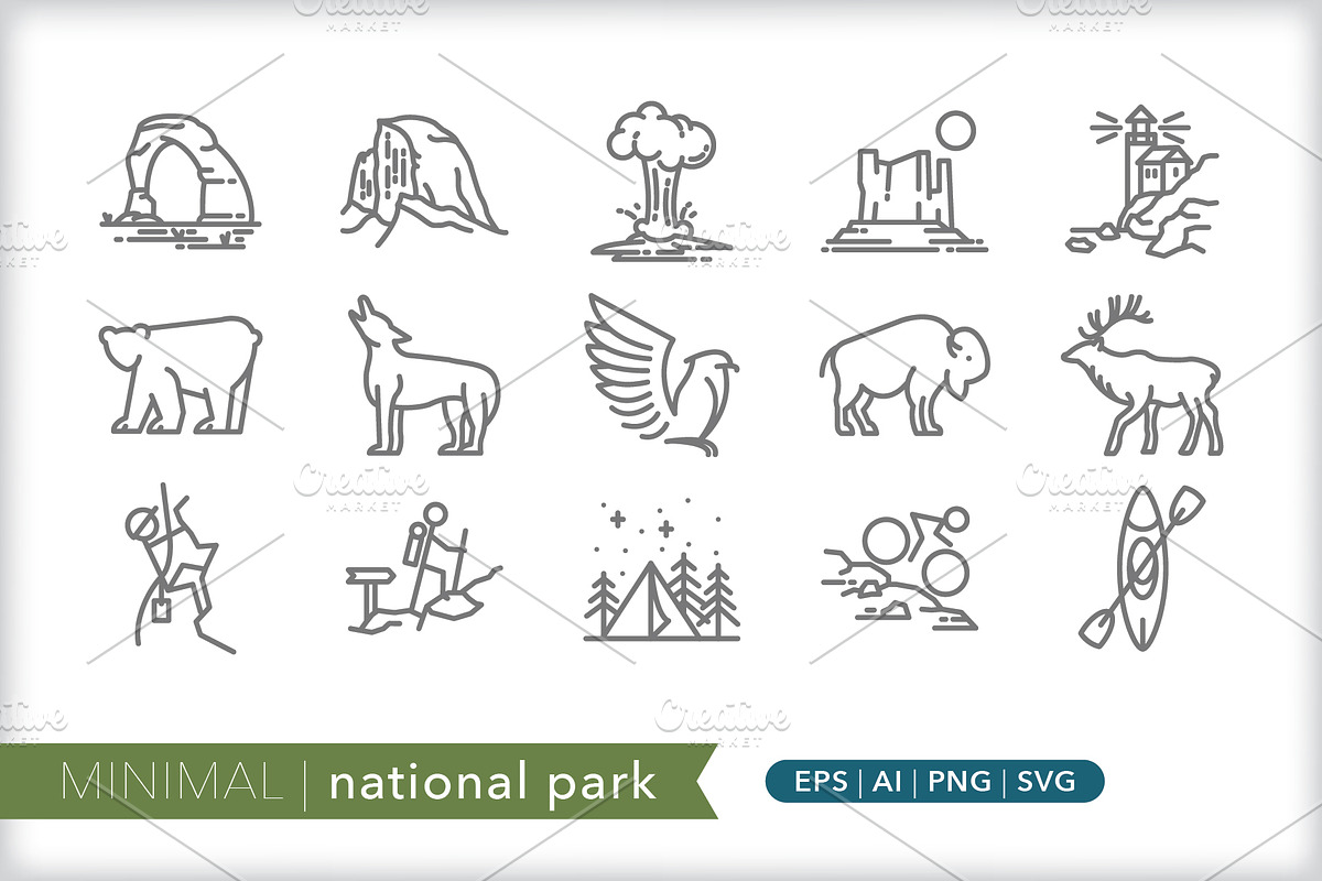 Nature 8-pack icon bundle, an Outline Icon by Picture Window (Photo 4 of 10)