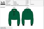 Women’s Hoodie Tech Pack – Cut & Sew, a Graphic by Fashion template hub (Thumbnail 4 of 6)